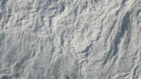 Top View Of White Foamy Sea Waves Splash... | Stock Video | Pond5