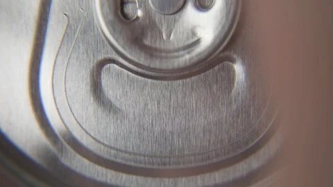 Top view of white man open red can of soda or beer Stock Footage 106741801