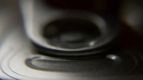 Top view of white man open red can of soda or beer Stock Footage 106742843