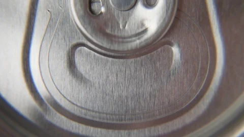 Top view of white man open red can of soda or beer Stock Footage 106742956