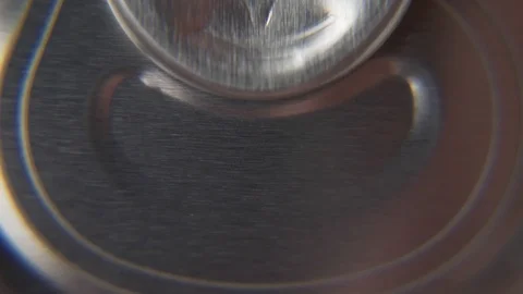 Top view of white man open red can of soda or beer Stock Footage 106742977