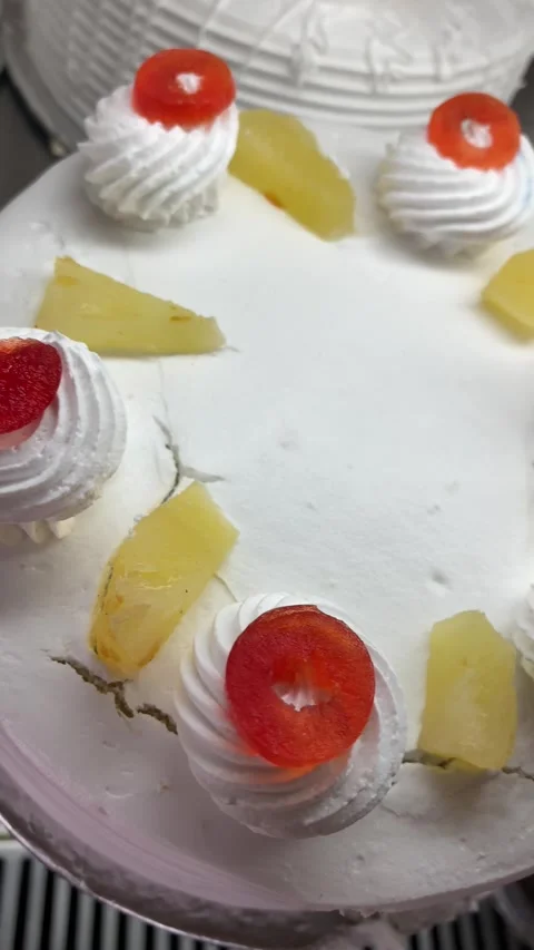 Top View of White Multiple Style Sweet Pineapple Cakes Stock Footage 286855591