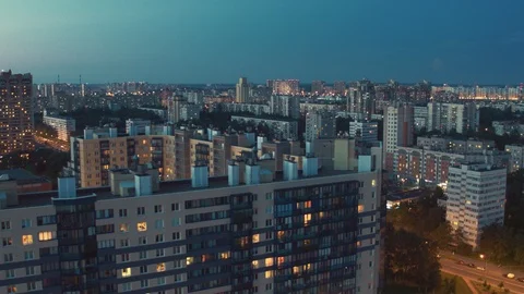 Top view of a white night at St. Petersburg Russia 12 Stock Footage 125827176