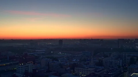 Top view of a white night at St. Petersburg Russia 4 Stock Footage 125827799