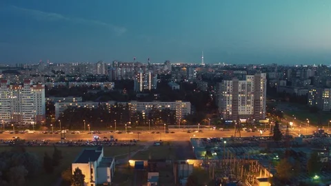 Top view of a white night at St. Petersburg Russia 6 Stock Footage 125828046