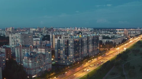 Top view of a white night at St. Petersburg Russia 15 Stock Footage 125828743
