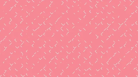 Top view of white striped lines on pink background which are randomly moving Stock Footage 141884235