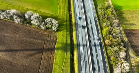 Top view of a windmill casting a shadow Stock Footage 228301276
