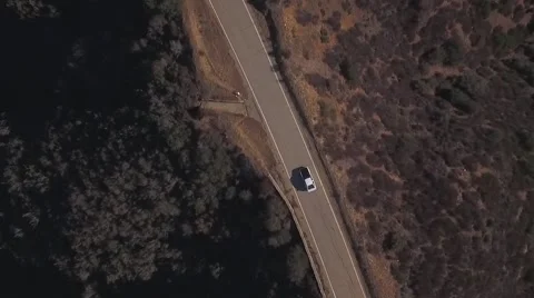 Top View Windy Drive Stock Footage 60634215