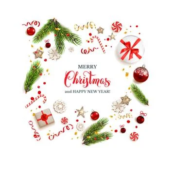 Top view of Winter background Stock Illustration