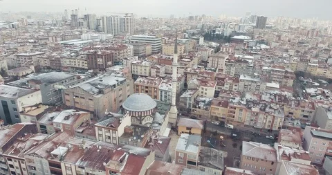 Top view of winter Istanbul 스톡 동영상 101249822