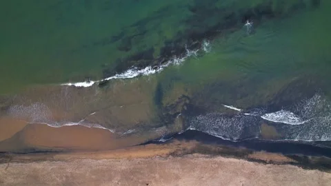 Top View Of Wonderful Beach, 4K Drone Footage Stock Footage 170517530