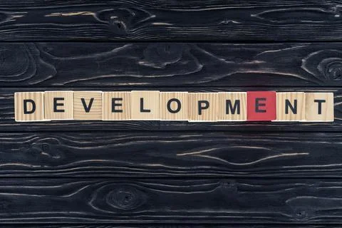 Top view word development made 写真素材