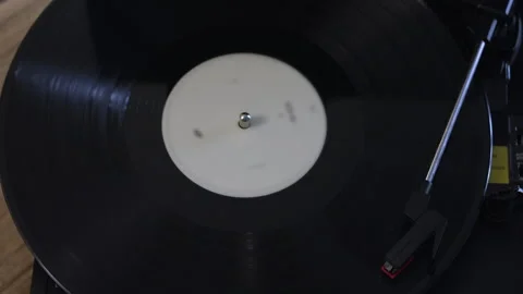 Top view of a working gramophone. Stock Footage 281861876
