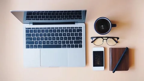 Top view of working table. Видео 106617892