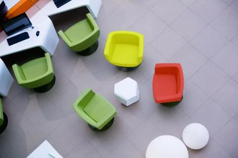 Top view of the workplace with Stock Photos