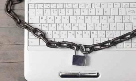 From top view - world Day without internet items of computer equipment. Stock Photos
