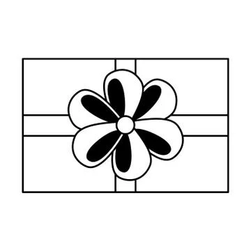 Top view wrapper gift box bow decoration Stock Illustration