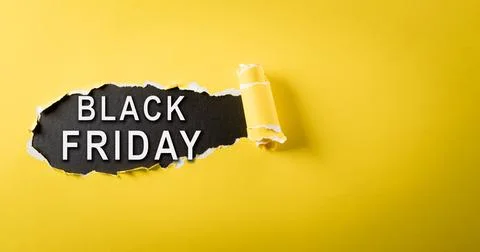 Top view of yellow torn paper and the text on blackboard background. Black .. Stock Illustration