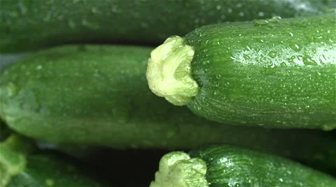Top view of Zucchini rotating Stock Footage 62391824
