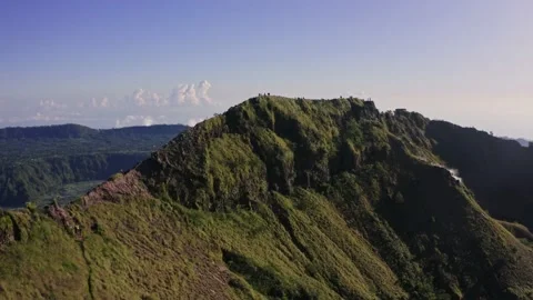 On top of volcano Batur Stock Footage 236548716