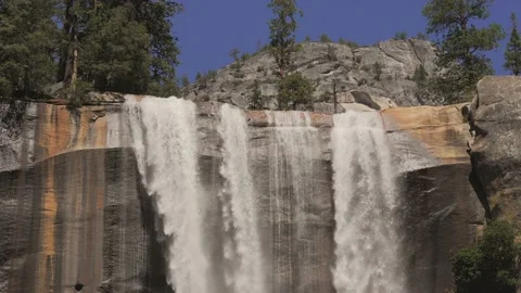 Top of waterfall slow motion Stock Footage 158651214