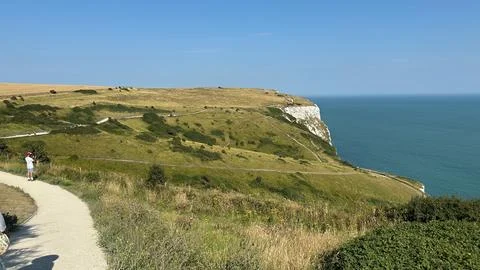 The top of the White Cliffs of Dover Stock Photos