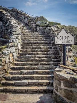 On top of Whiteface Mountain Stock Photos