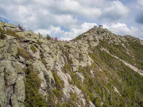 On top of Whiteface Mountain Stock Photos
