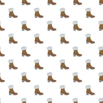 Top winter shoe pattern seamless Illustrazione stock