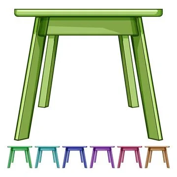 Top wooden table cartoon vector graphic Stock Illustration