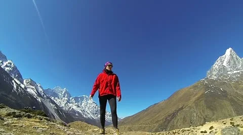 At the top of the world! Stock Footage 24673774