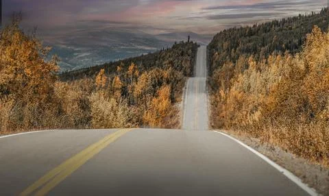 Top of The World Highway Stock Photos