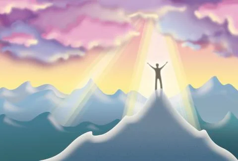 On Top Of The World Stock Illustration