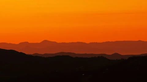 Topanga sunset pan zoom Stock-Footage 1028529