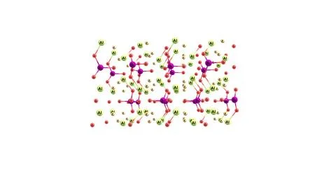 Topaz molecular structure isolated on white Illustrazione stock