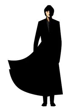 Topcoat spy man Stock Illustration
