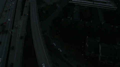 Topdown Aerial of a Freeway Exit Ramp in... | Stock Video | Pond5