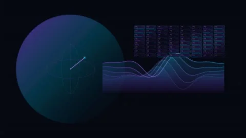 Topic 01 quantum computing analytics graph Stock Footage 345336498