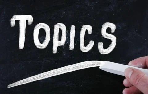 Topics concept Illustrazione stock