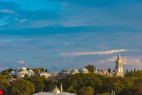 Topkapi Palace view at sunset. Visit Istanbul concept photo Foto stock