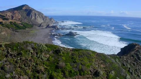 Topocalma beach, stone of the wind litueche puertecillo matanzas Vídeo Stock 167535363