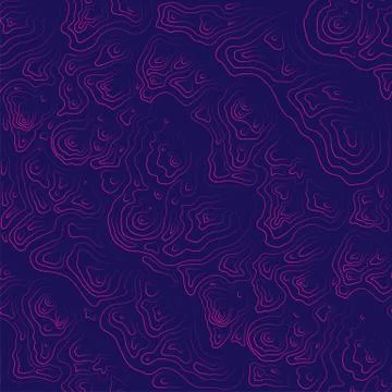 Topographic Abstract Pattern Seamless Stock Illustration