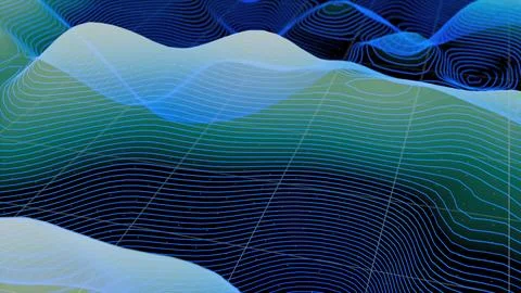 Topographic abstract waves Stock Illustration