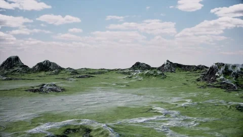 Topographic changes, transformation of land and sea, geological landforms 库存影片 313857609
