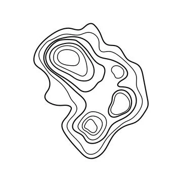 Topographic contour lines abstract map pattern イラスト素材
