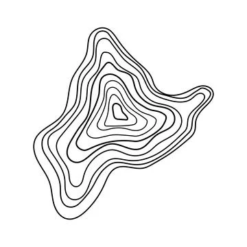Topographic contour lines map abstract pattern イラスト素材