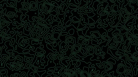 Topographic Contour Lines Sweep Quickly Across A Dark Field Stock Footage 344513974