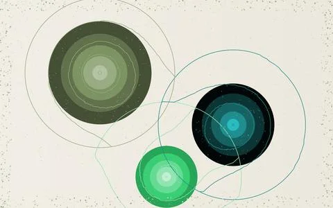 Topographic Contour Map Abstraction in Sage and Teal Stock-Illustration