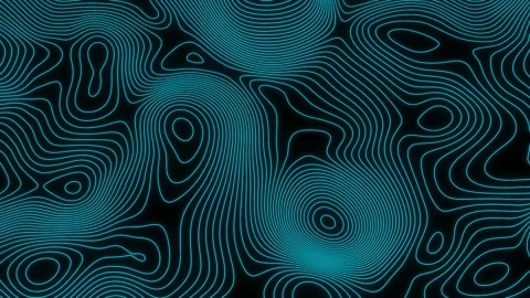 Topographic contour map background. Terrain with blue glowing lines. Stock Footage 154372568